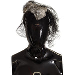 Dolce & Gabbana Black Logo Sequined Fascinator Diadem Headband SMY100876
