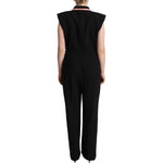 Dolce & Gabbana Black Wool Blend Sleeveless Jumpsuit Dress KOS1935-46