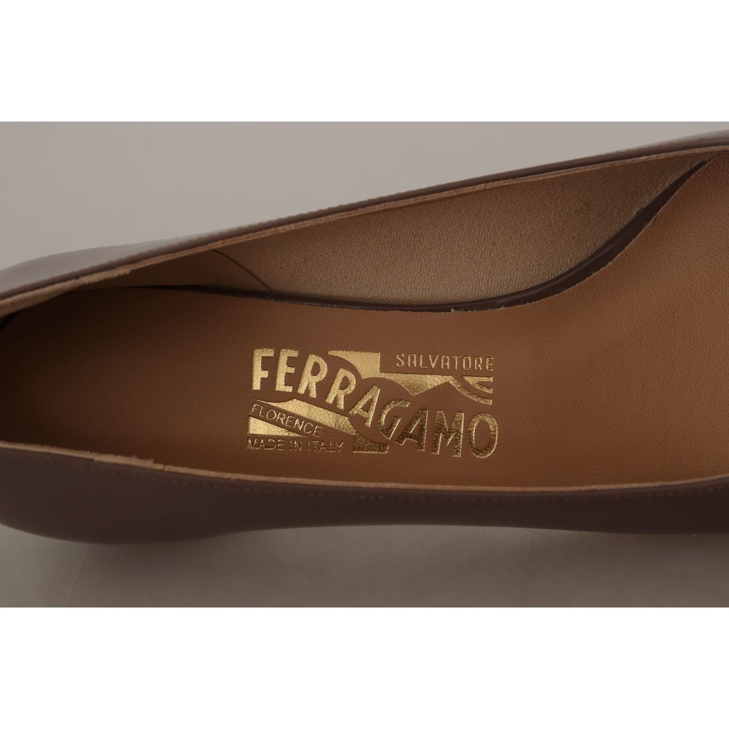 Salvatore Ferragamo Elegant Caraway Brown Pumps with Vara Bow 8057553218309