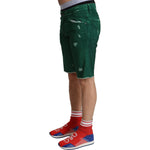 Dolce & Gabbana Green Tattered Cotton Men Denim Bermuda Shorts PAN72944# - 44