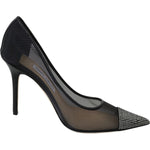 Jimmy Choo Elegant Black Mesh Crystal Pumps 194611090618
