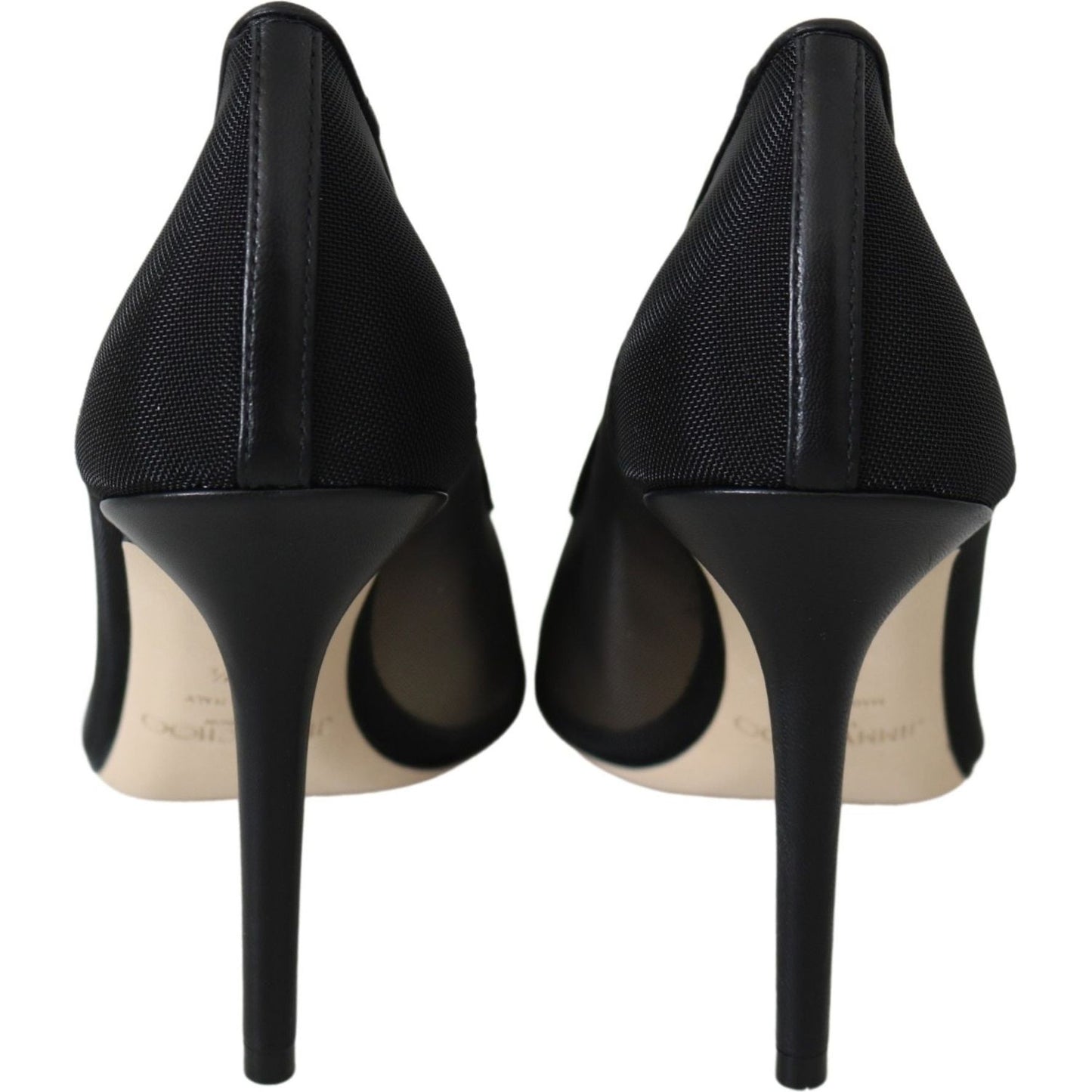 Jimmy Choo Elegant Black Mesh Crystal Pumps 194611090618