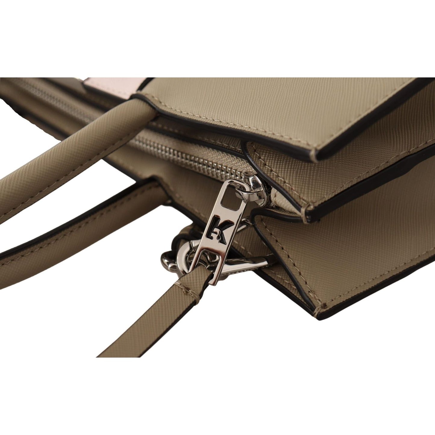 Karl Lagerfeld Elegant Sage Green Tote Shoulder Bag 8720092570367