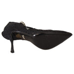 Dolce & Gabbana Black Lace Crystals Heels Mary Jane Pumps Shoes LA9842 - 38