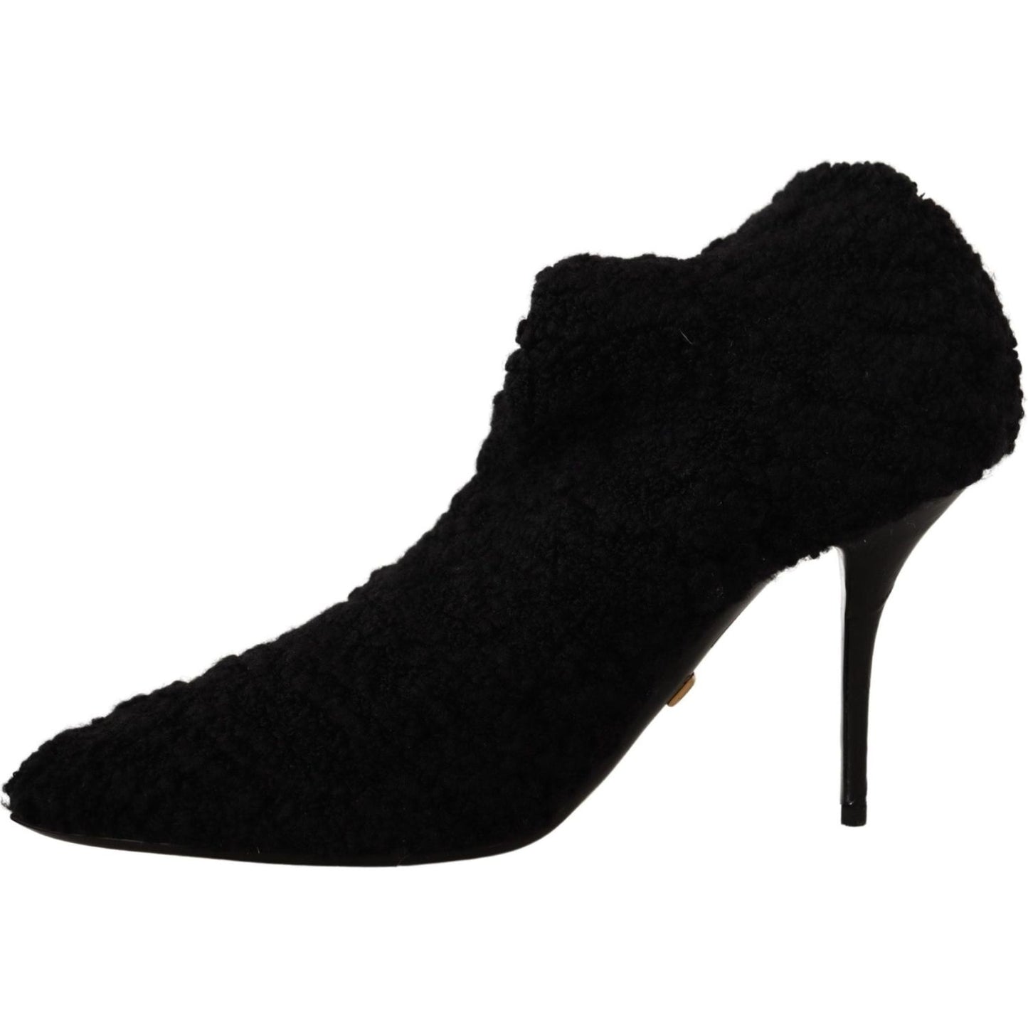 Dolce & Gabbana Black Stiletto Heels Mid Calf Women Boots LA9732- 40