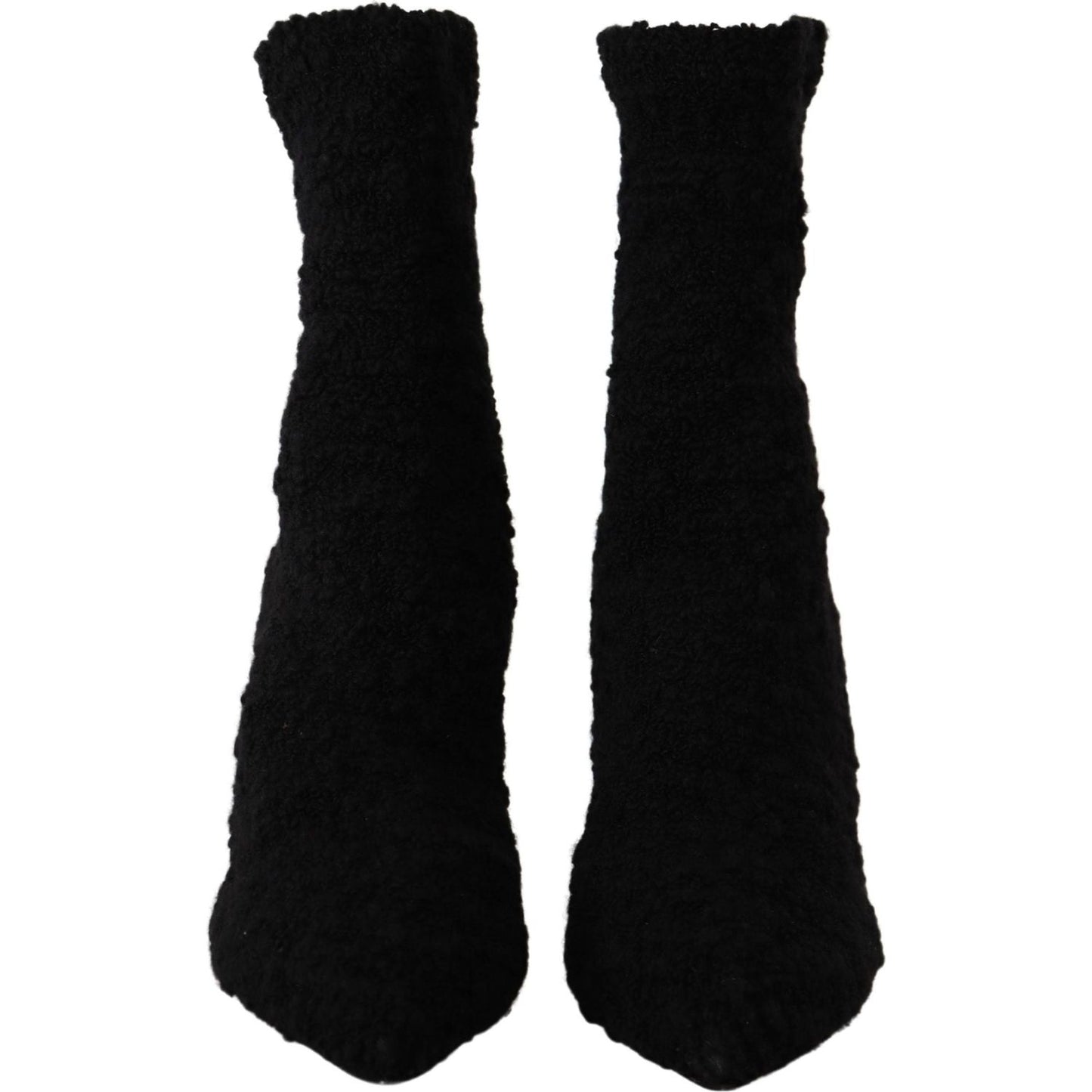 Dolce & Gabbana Black Stiletto Heels Mid Calf Women Boots LA9732- 40