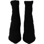 Dolce & Gabbana Black Stiletto Heels Mid Calf Women Boots LA9732- 40