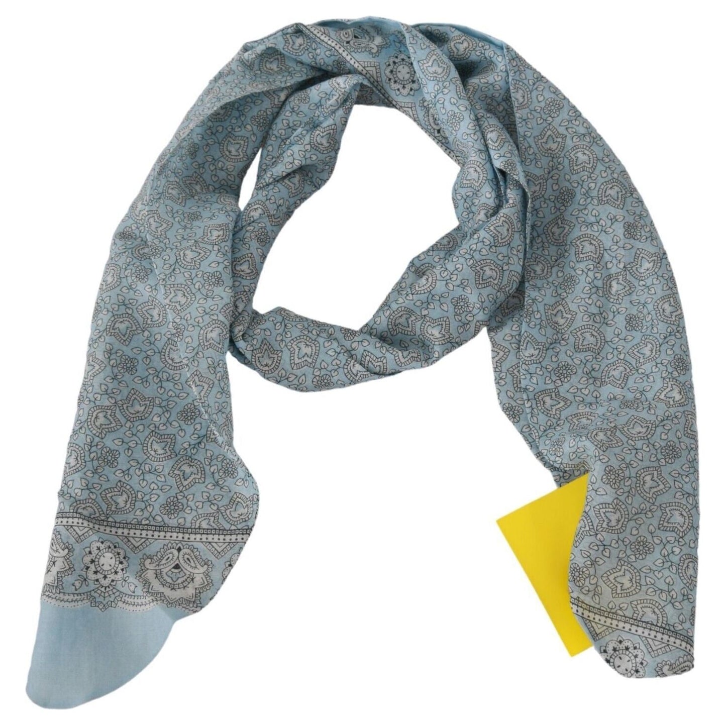 Ermanno Scervino Light Blue Bandana Wrap Shawl Foulard Scarf MS1602