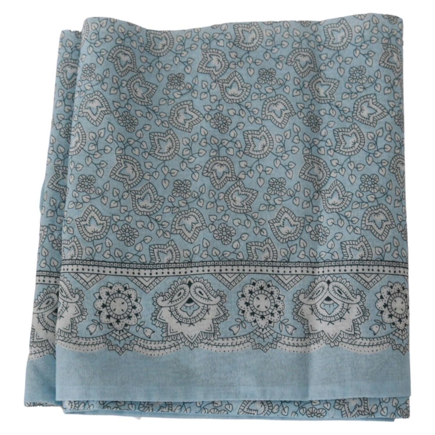 Ermanno Scervino Light Blue Bandana Wrap Shawl Foulard Scarf MS1602