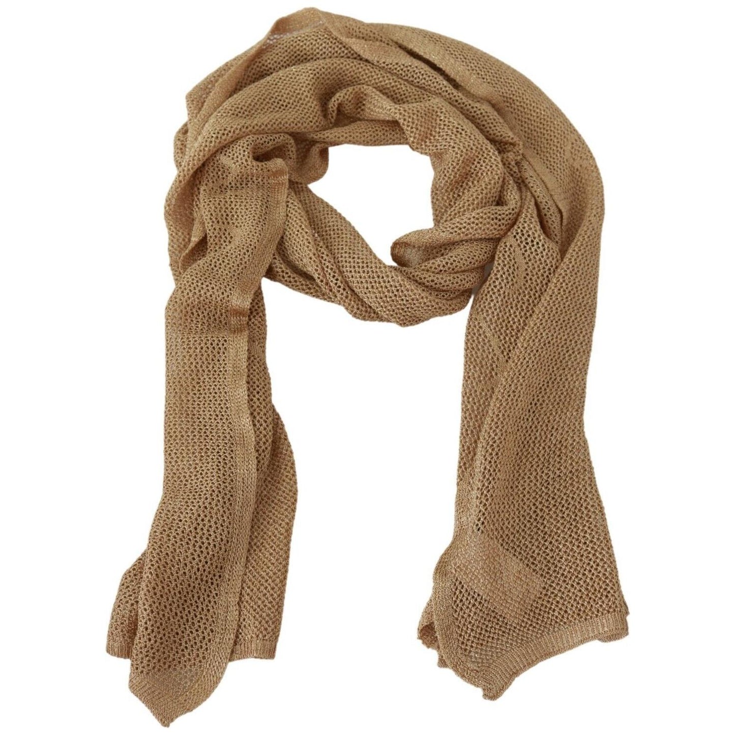 GF Ferre Brown Neck Wrap Winter Shawl Foulard Scarf MS1638