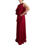 PLEIN SUD Orchid Silk Sleeveless Long Maxi Ruffle Shift Dress DR28510 - 44