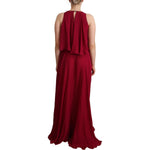 PLEIN SUD Orchid Silk Sleeveless Long Maxi Ruffle Shift Dress DR28510 - 44