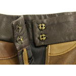 Dolce & Gabbana Brown Patchwork Leather Straight Skirt GSS11479-3