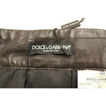 Dolce & Gabbana Brown Patchwork Leather Straight Skirt GSS11479-3