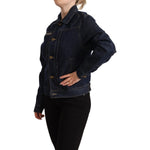 Master Coat Dark Blue Button Down Long Sleeves Denim Jacket JKT3215 - 40