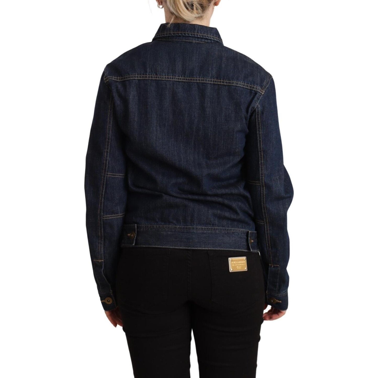 Master Coat Dark Blue Button Down Long Sleeves Denim Jacket JKT3215 - 40