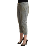 CYCLE Gray 100% Cotton Mid Waist Skinny Cropped Pants PAN71179 - 26
