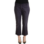 Jucca Black Low Waist Folded Hem Flared Cropped Pants PAN72181 - 46