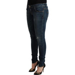 Acht Blue Washed Low Waist Slim Fit Denim Jeans PAN71799 - 30