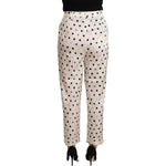 Ermanno Scervino White Polka Dotted High Waist Tapered Pants PAN72641 - 42