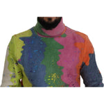 Dolce & Gabbana Multicolor Turtleneck Pullover Mohair Sweater TSH83071- 44