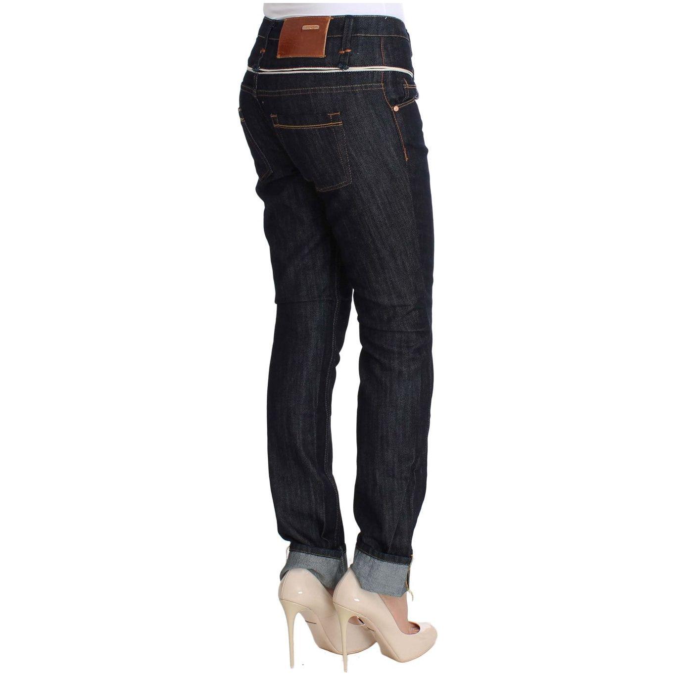 Acht Blue Denim Cotton Bottoms Straight Fit Jeans SIG30155-1