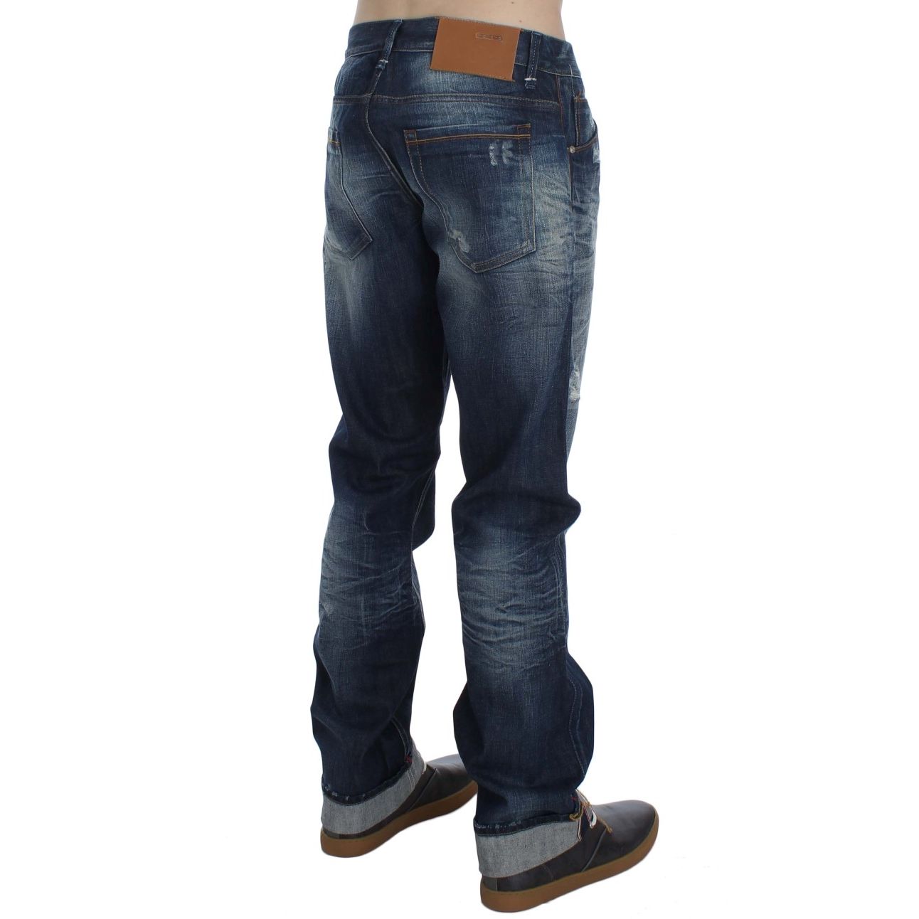 Acht Blue Wash Cotton Denim Regular Fit Jeans