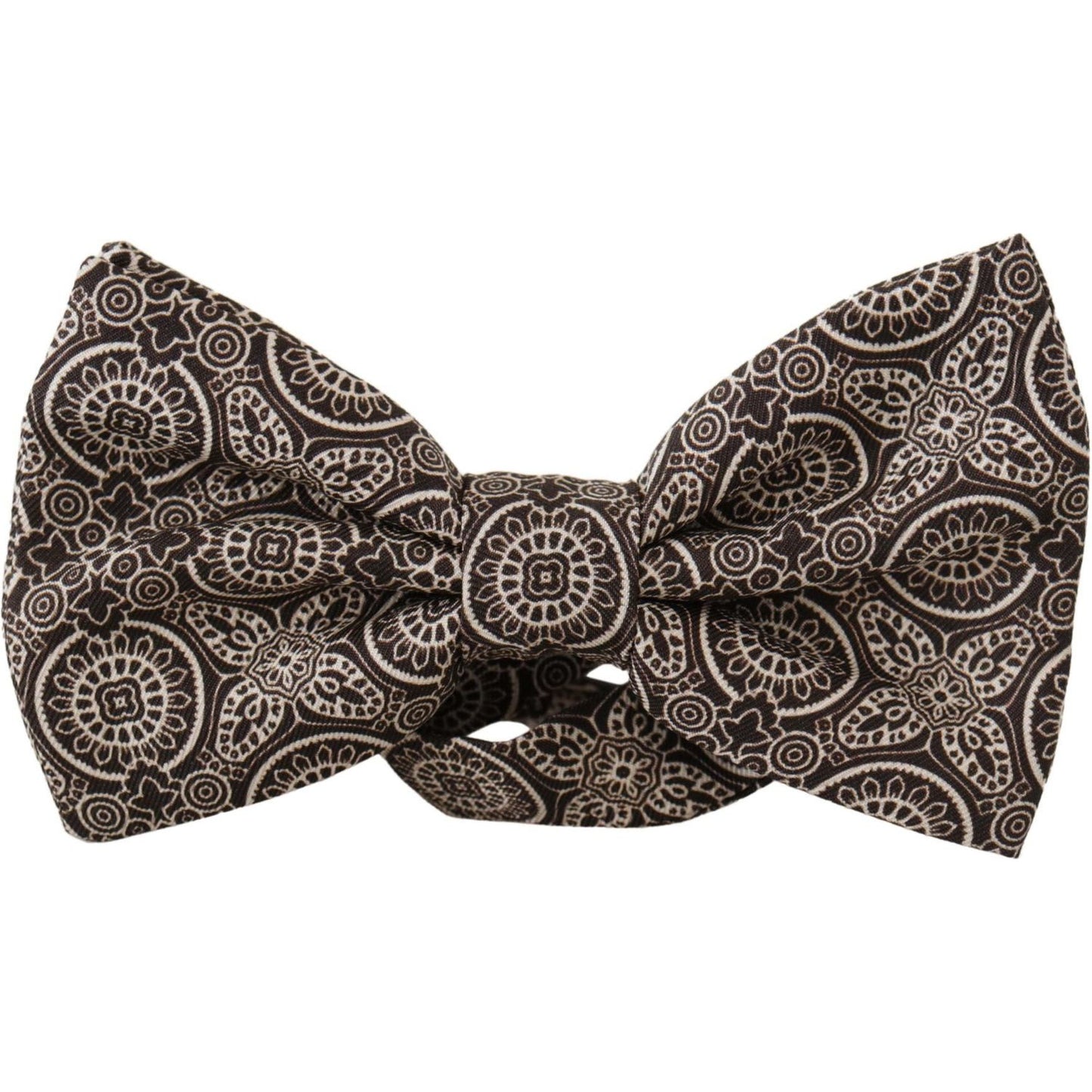 Dolce & Gabbana Black white 100% Silk Adjustable Neck Papillon Tie FT3586