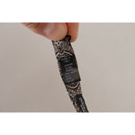 Dolce & Gabbana Black white 100% Silk Adjustable Neck Papillon Tie FT3586