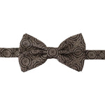 Dolce & Gabbana Black white 100% Silk Adjustable Neck Papillon Tie FT3586