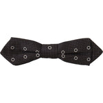 Dolce & Gabbana Black White Polka Dot 100% Silk Neck Papillon Tie FT3615