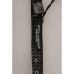 Dolce & Gabbana Black White Polka Dot 100% Silk Neck Papillon Tie FT3615