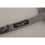 Dolce & Gabbana Gray 100% Silk Adjustable Neck Papillon Tie FT3642