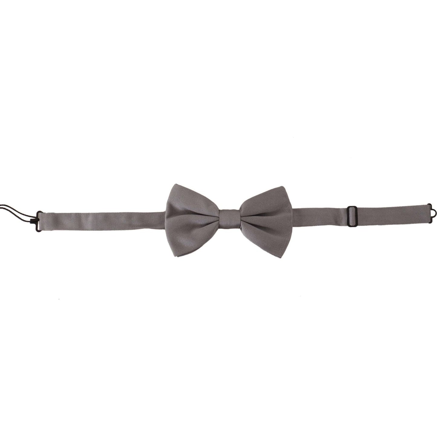 Dolce & Gabbana Gray 100% Silk Adjustable Neck Papillon Tie FT3642