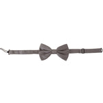 Dolce & Gabbana Gray 100% Silk Adjustable Neck Papillon Tie FT3642