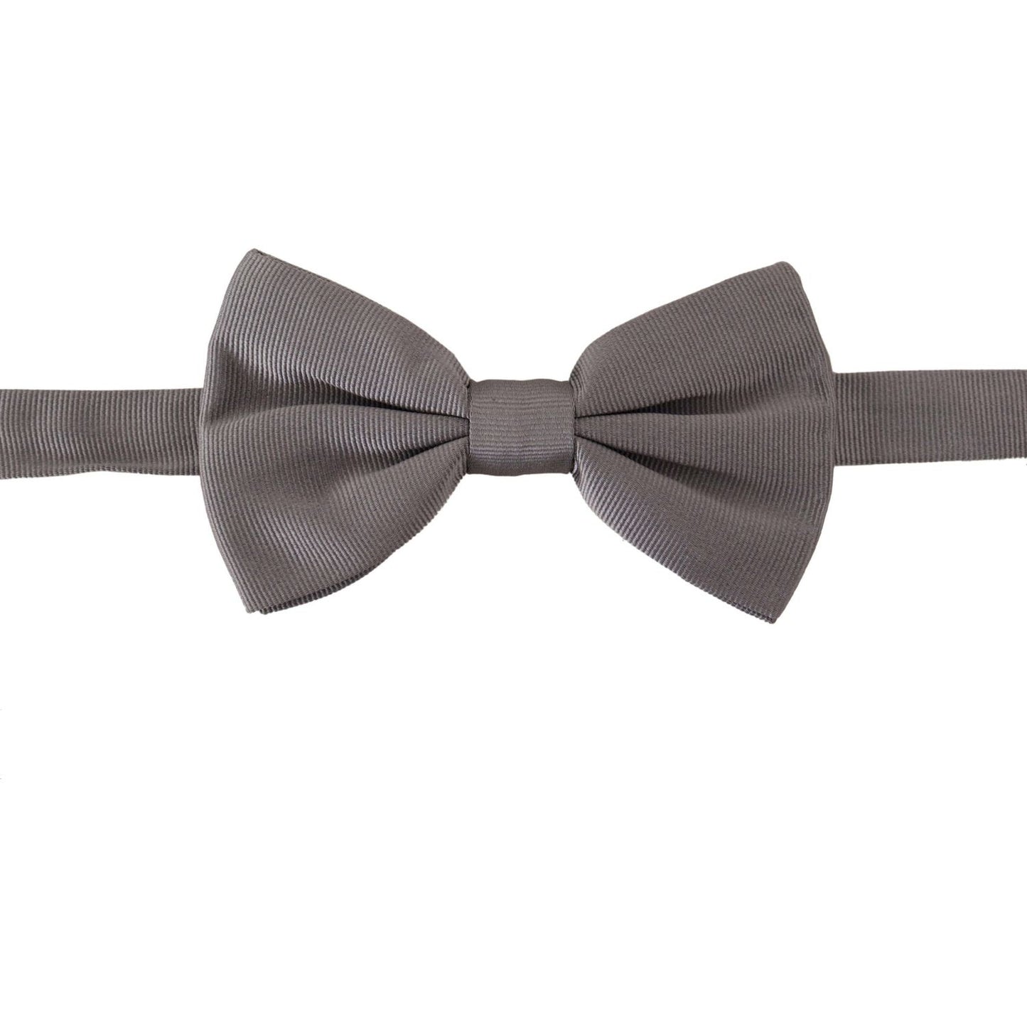 Dolce & Gabbana Gray 100% Silk Adjustable Neck Papillon Tie FT3642