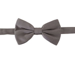 Dolce & Gabbana Gray 100% Silk Adjustable Neck Papillon Tie FT3642