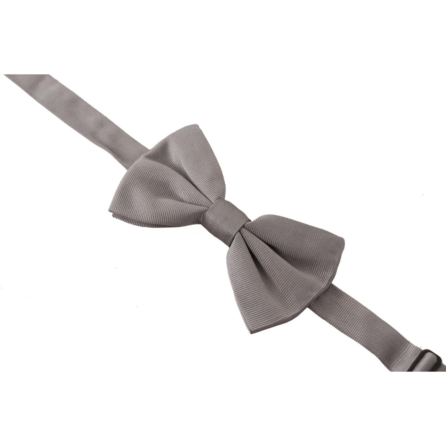 Dolce & Gabbana Gray 100% Silk Adjustable Neck Papillon Tie FT3642