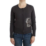 John Galliano Purple Wool Sequined Cardigan Knit Sweater SIG11968- S