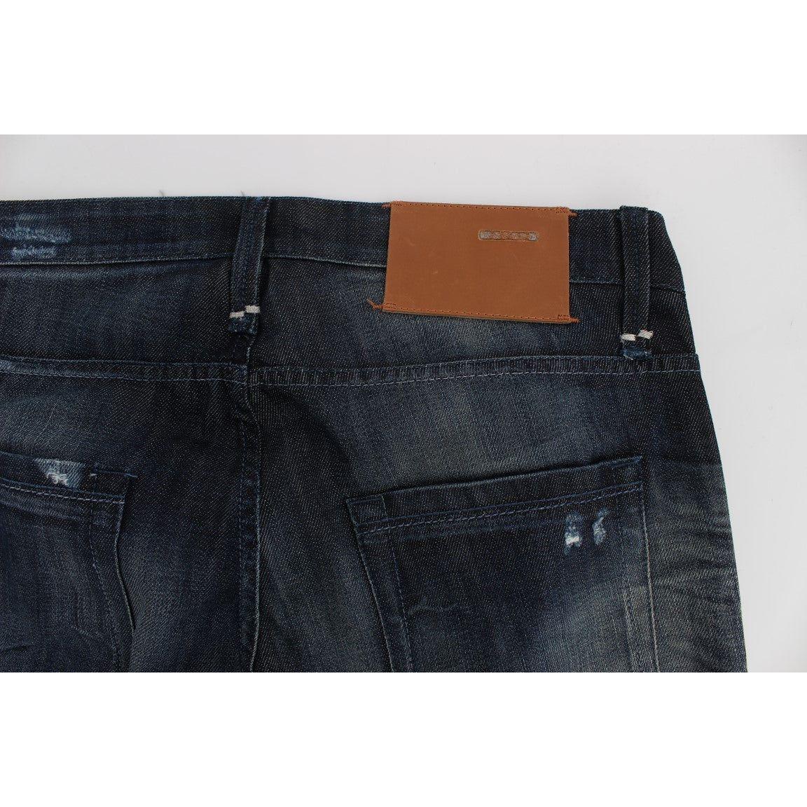 Acht Blue Cotton Regular Straight Fit Jeans SIG30482-1