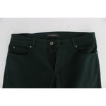 Ermanno Scervino Green Cotton Denim Stretch Straight Fit Jeans SIG30566-1