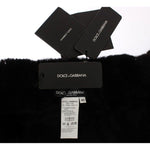 Dolce & Gabbana Silver Sequined Floral Weasel Fur Shoulder Scarf Wrap MS780-3