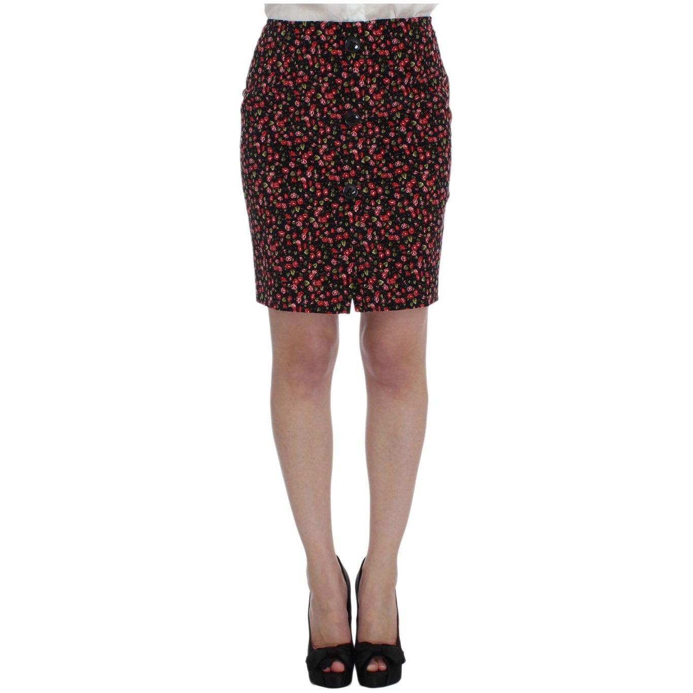 BENCIVENGA Black Multicolor Floral Suit SIG30890-1