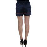 Dolce & Gabbana Blue Silk Stretch Sleepwear Shorts SIG30713-1
