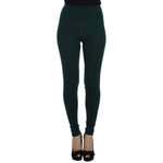 Dolce & Gabbana Green Cashmere Stretch Tights Pants SIG30807-3