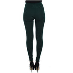 Dolce & Gabbana Green Cashmere Stretch Tights Pants SIG30807-3