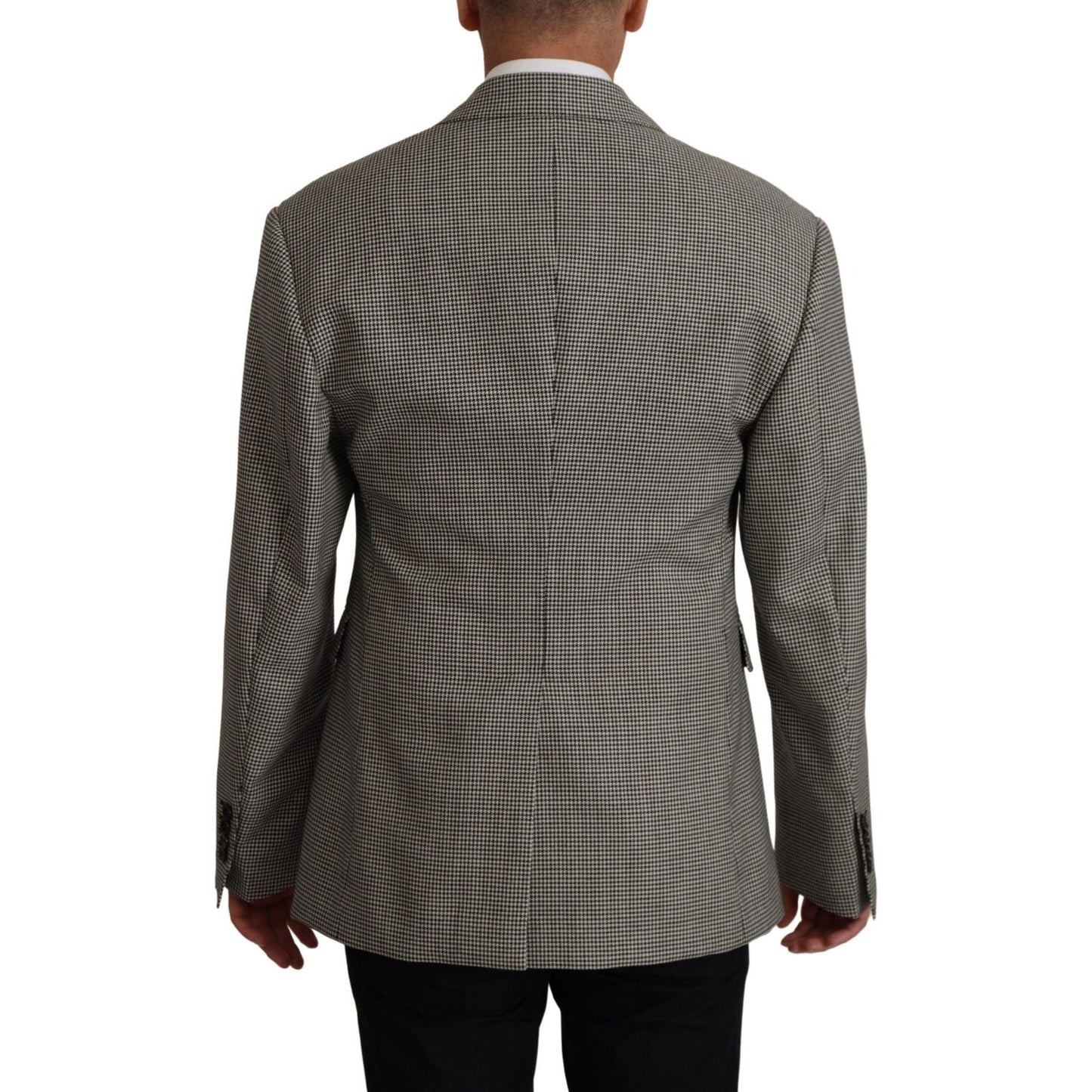 Dolce & Gabbana Gray Checkered Single Breasted Jacket Blazer JKT3377- 48