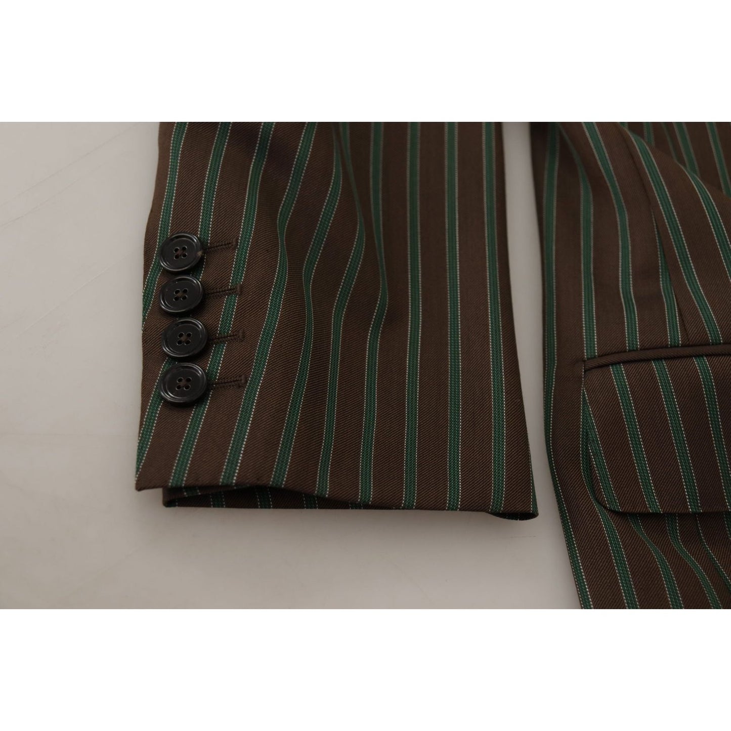 Dolce & Gabbana Multicolor Stripes Double Breasted Blazer JKT3382- 50