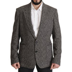 Dolce & Gabbana Gray Cotton Single Breasted Fantasy Blazer JKT3388 - 44