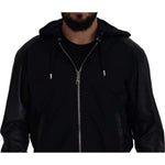 Dolce & Gabbana Black Polyester Hooded Blouson Coat Jacket JKT3339- 50